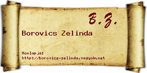 Borovics Zelinda névjegykártya